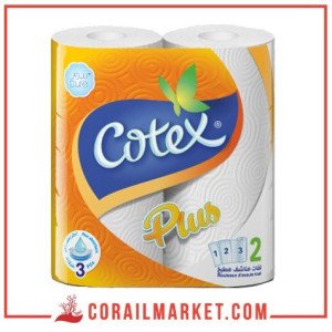 essuie tout  Cotex plus 2 rouleaux
