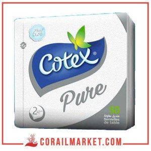 Serviettes de table  Cotex pure 50 serviettes