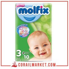 Couches bébé  Molfix N 03 (4-9 kg) 10 couches