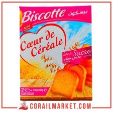 biscotte sans sucre cœur de céréale  250 G