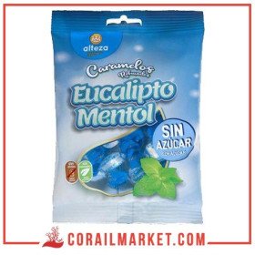 Bonbons sans gluten  goût Eucalyptus menthe respiral halls 150 g