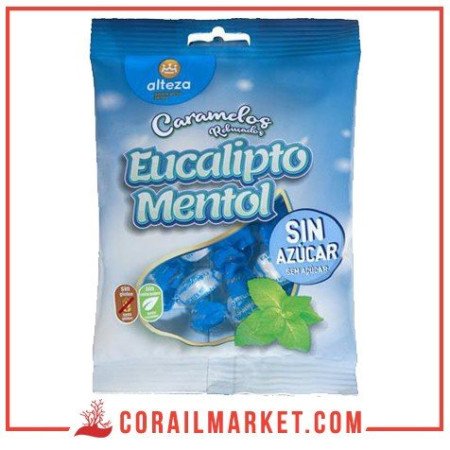Bonbons sans gluten  goût Eucalyptus menthe respiral halls 150 g