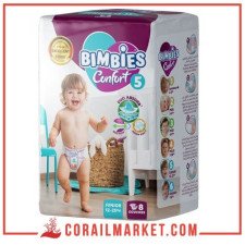 Couches bébé  Bimbies confort N 05 (12-25 kg) 8 couches