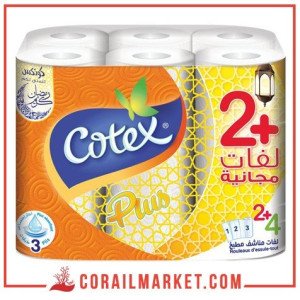 essuie tout  Cotex plus 6 rouleaux
