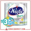 papier hygiénique  Wafa PURE  4 rouleaux