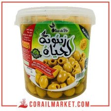 زيتون اخضر بدون نواة زيتونة الحياة 900غ