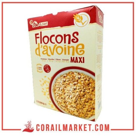 Flocons d'avoine grandes feuilles eloa 2×250 g