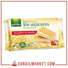 GAUFRETTE FOURRÉE A LA CRÈME de VANILLE SANS SUCRES gullon 210 g