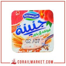 Yaourt brassé aux fruits  Goût fraise jnina soummam 100 g