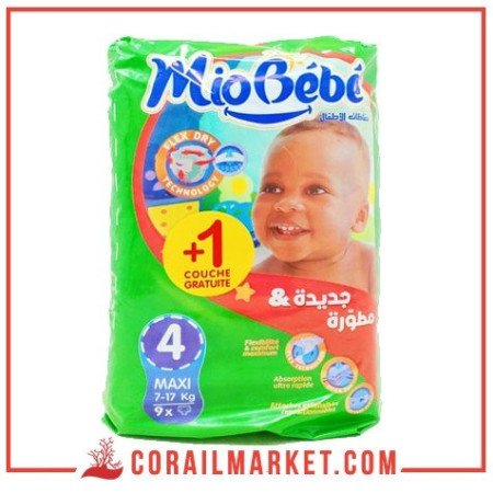 حفاظات الأطفال  مولفيكس رقم 4 (18-7كغ)  9 حفاظات