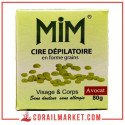 Grain cire dépilatoire avocat Mim 80 g