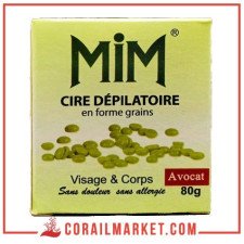 Grain cire dépilatoire avocat Mim 80 g