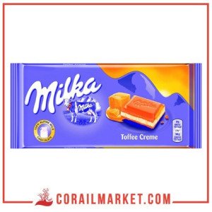 Chocolat fourré au toffe creme milka 100 g