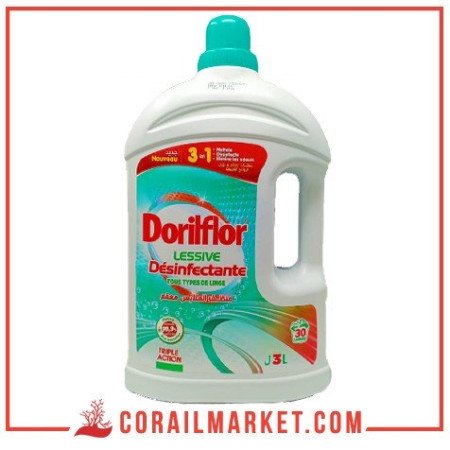 lessive en liquide desinfectante dorilflor  3 l