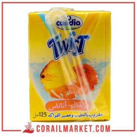 Boisson au lait orange ananas twist Candia 125 ml