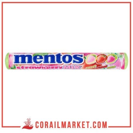 Bonbons tendres goût strawberry mix mentos 38 g