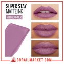 Rouge à lèvres Maybelline Superstay Matte Ink N°100 Philosopher