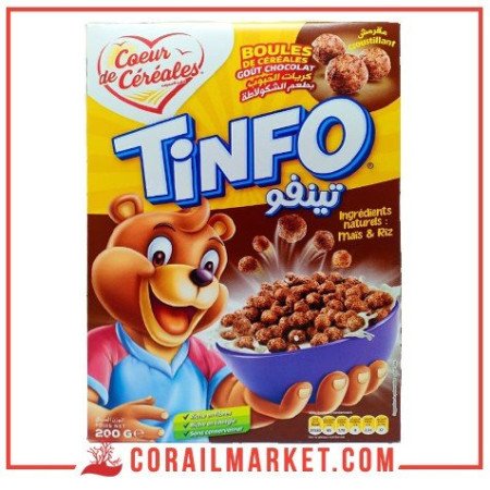 Céréales boules de chocolat tinfo cœur de céréales 200 g
