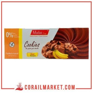 Cookies gout banane aux pépites de chocolat Sans gluten madas free 120 g