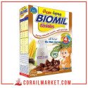FARINE INFANTILE LACTÉE BIOMIL (RIZ,MAIS,dattes) "4 MOIS" 250 G