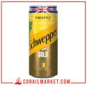 Gold Schweppes Boisson Gazeuse Goût Ananas Sans Alcool 24cl