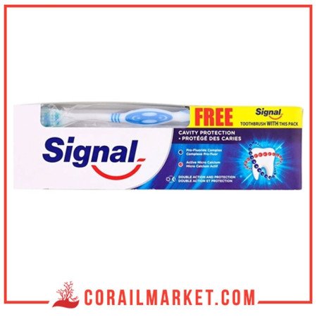 Dentifrice Signal 100 ml. + brosse à dents gratuite