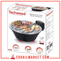 Techwood - 806 - شواية كهربائية - Ø31 سم - طاولة شواء - مدمجة وخفيفة الوزن