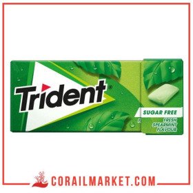 Trident Chewing Gum Saveur Menthe Verte Fraîche 14g