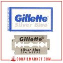 Gillette Silver Blue Double Edge Lames de recharge pour rasoir de sécurité