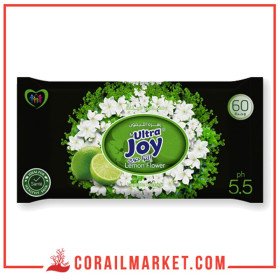 ULTRA JOY LINGETTE HUMIDE LEMON FRESH 60 PCS SANS CAPOT