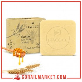 Macoco savon son de blé et miel 100g