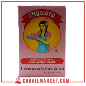 Nouara Flan Goût Fraise 50 G
