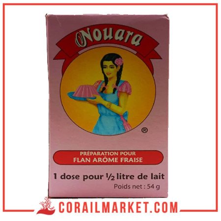 Nouara Flan Goût Fraise 50 G