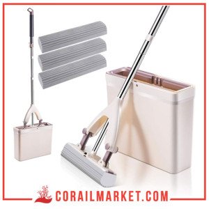 PROFF MOP Vadrouille SLIM avec un seau - Beige