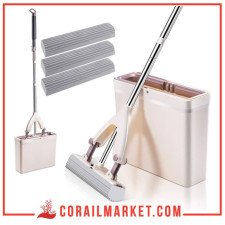 PROFF MOP Vadrouille SLIM avec un seau - Beige