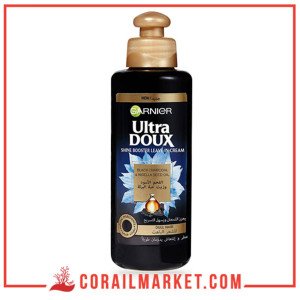GARNIER ULTRA DOUX CRÈME SOIN SANS RINÇAGE CHARBON NOIR ET HUILE DE NIGELLE 200ML
