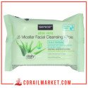 Sence Beauty Lingettes Démaquillantes Micellaire Aloe Vera 25 Pièces