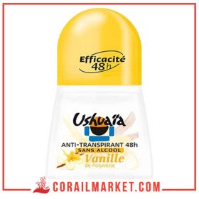 USHUAÏA Anti-transpirant roll-on efficacité 48h Vanille de Polynésie 50ml