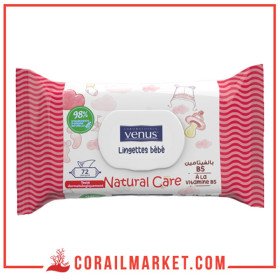VENUS Lingettes Bébé Natural Care x72