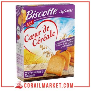 Cœur De Céréale Biscotte Sans Cholestérol, Sans Sucre, Sans Sel, 250 G