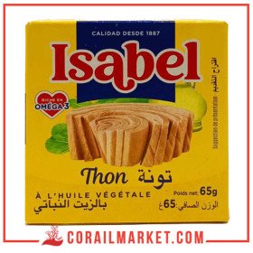 تونة بزيت عباد الشمس ازابيل 65غ