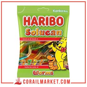 Haribo Solucan Worms Bonbons Gélifiés 35G