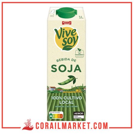 VIVESOY Boisson de soja classique riche en protéines végétales 100% végétale 1 l