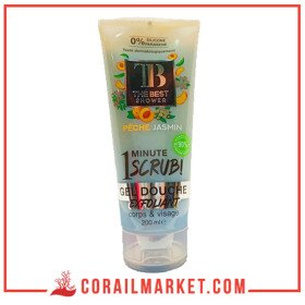 THE BEST 1 Minute Scrub GEL DOUCHE EXFOLIANT peche jasmin 200 ML
