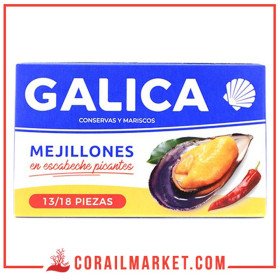 Moules galiciennes marinées piquante Galica 65 g