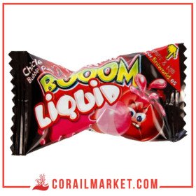 Chewing-gum super acidulé Fini Boom Fizzy Liquid, sans gélatine (goût fraise)
