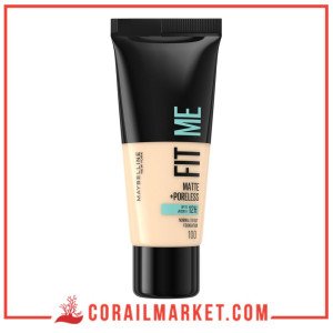 Maybelline - Fit Me Foundation Matte + Poreless - 100: Warm Ivory