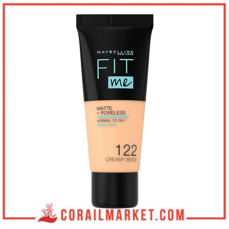 MAYBELLINE FOND DE TEINT MATIFIANT FIT ME 122 BEIGE CRÈME