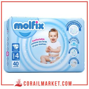 Molfix Couches Bébé N 04 (7-18 Kg) 40 Couches