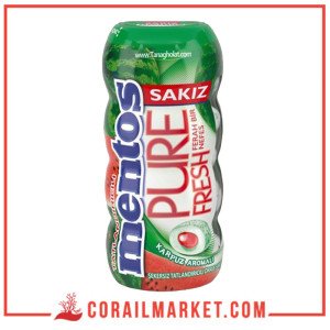Mentos Chewing-gum Sans Sucre Goût pasteque Pure Fresh 15 Pièces 30 G